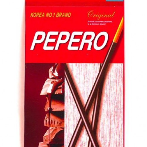 Палочки поки Пеперо (в глазури со вкусом шоколада (оригинал)) / Pocky Pepero Lotte Original (Stick Biscuit & Chocolate)