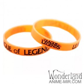 Браслет резиновый оранжевый лига легенд / League of legends