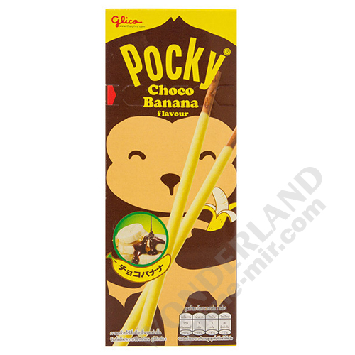 Палочки поки (в глазури со вкусом банана с шоколадной начинкой) / Pocky Glico Choco Banana