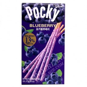 Палочки поки (в глазури со вкусом черники) / Pocky Glico Blueberry