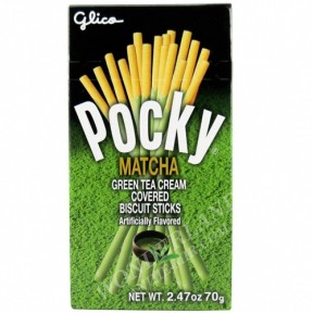 Палочки поки (в глазури со вкусом зелёного чая матча) / Pocky Glico Matcha Green Tea Cream