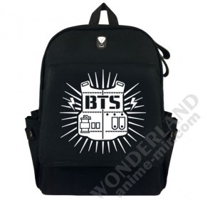 Рюкзак БТС логотип щит черный