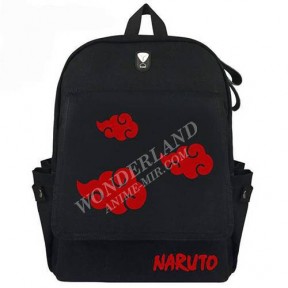 Аниме рюкзак Наруто - Черный, красные облака Акацуки / Naruto - Akatsuki