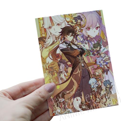 Аниме открытка Геншин Импакт - персонажи / Genshin Impact