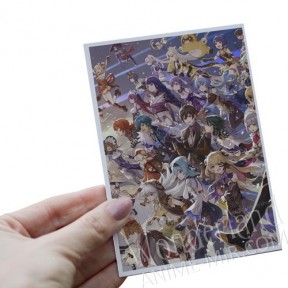 Аниме открытка Геншин Импакт - все персонажи / Genshin Impact