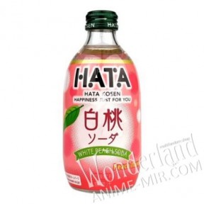 Японский напиток лимонад Рамуне - со вкусом белого персика 300мл / Japanese drink HATASODA - White peach
