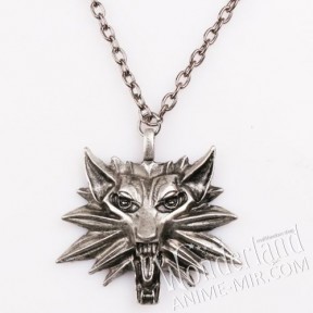 Кулон Ведьмак - Волк серебряный / The Witcher - Wolf silver necklace
