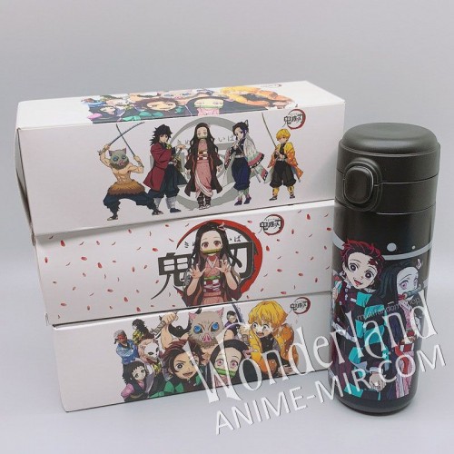 Бутылка термос Клинок, рассекающий демонов - Незуко и Танджиро / Demon Slayer: Kimetsu no Yaiba - Tanjiro and Nezuko 