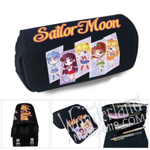 Пенал Сейлор Мун - черный / Sailor Moon