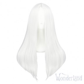 Косплей парик  белый без чёлки 60см / White