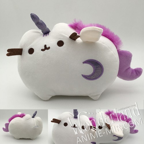 Плюшевая игрушка кот Пушин фиолетовый единорог 15-25см / the cat pushin purple unicorn