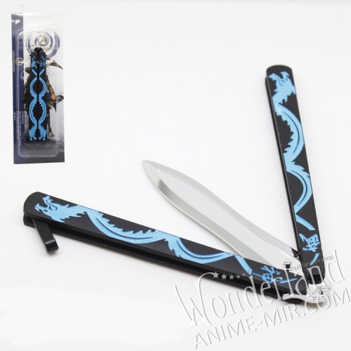 Нож-бабочка сувенирный Овервотч (Ханджи) / Butterfly knife blade Overwatch