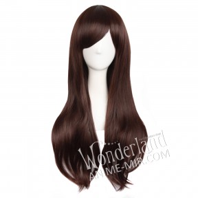 Косплей парик темно-коричневый 80 см