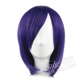 Косплей парик фиолетовый с челкой 40см / Purple