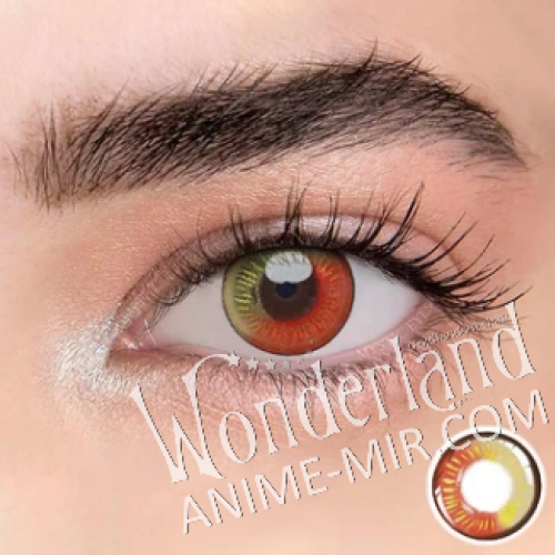Цветные линзы Карие аниме глазки (рыже-коричневые)