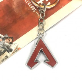 Брелок металлический красный логотип Апекс / Apex 