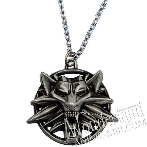 Кулон Ведьмак - Волк из тёмного серебра / The Witcher - Dark silver Wolf necklace