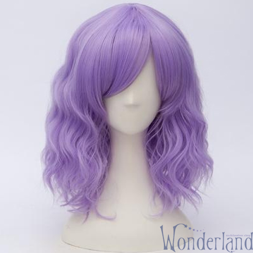 Косплей парик волнистый фиолетовый 35см