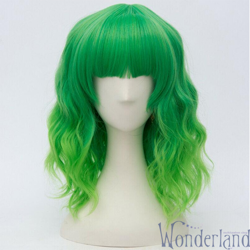 Косплей парик лолита зеленый градиент 35см