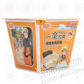 Азиатская лапша быстрого приготовления - Наруто Удзумаки со вкусом тушеной говядины и карри, коллекционное издание / Ramen Noodles - Naruto Uzumaki
