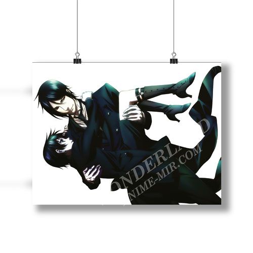 Аниме плакат Тёмный Дворецкий Себастьян и Сиэль 5 / Kuroshitsuji / Black Butler - Sebastian and Ciel