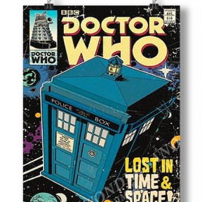 Плакат Доктор Кто - комикс тардис / Doctor Who