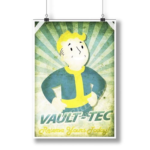 Плакат Фолаут - Волт-бой 4 / Fallout 76 - Vault-boy