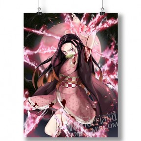 Аниме плакат Клинок, рассекающий демонов - Незуко Камадо / Demon Slayer: Kimetsu no Yaiba - Nezuko Kamado