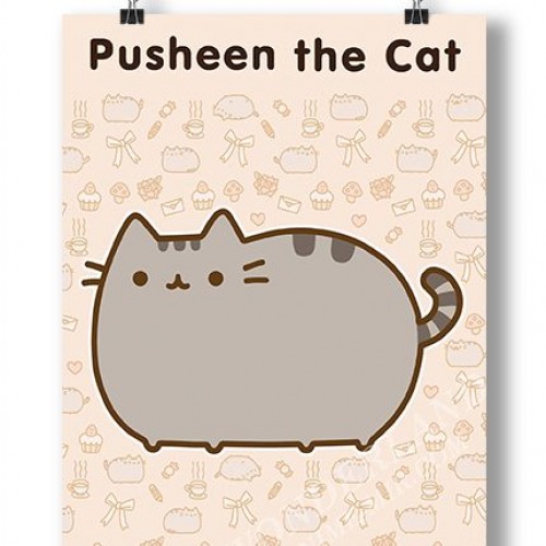 Плакат Кот Пушин - Классический / Pusheen