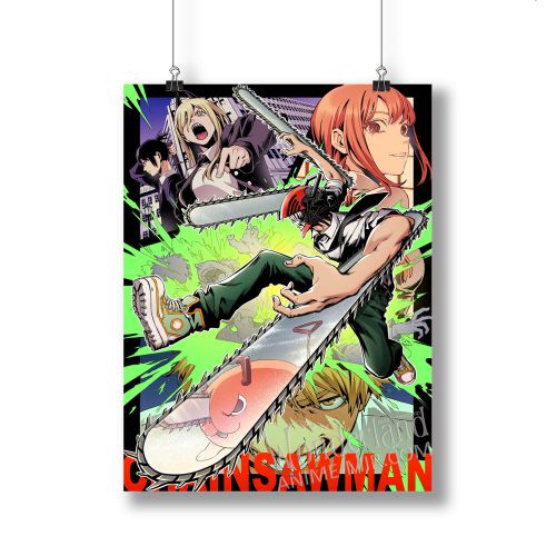 Аниме плакат Человек–бензопила / Chainsaw Man