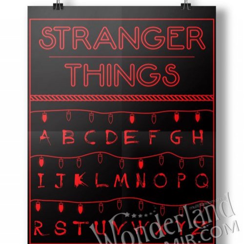 Плакат Очень странные дела - Алфавит / Stranger Things