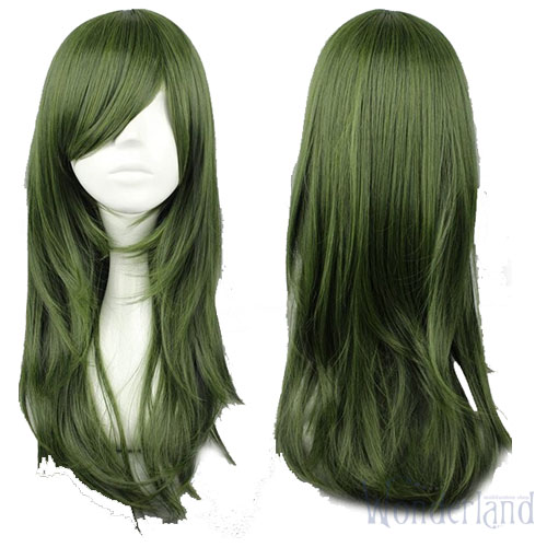 Косплей парик зеленый 65см