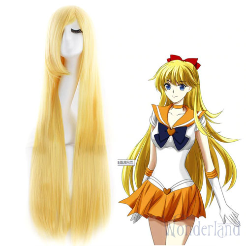 Косплей парик Сейлор мун - Сейлор Венера 100см / Sailor Moon - Sailor Venus wig 100cm