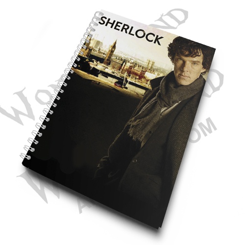 Скетчбук Шерлок - Шерлок на фоне Лондона / Sherlock BBC - Sherlock in front of London