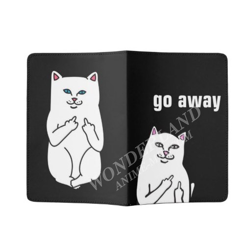 Обложка на паспорт Рип энд дип - Кот с факами / Rip n dip - Go away cat