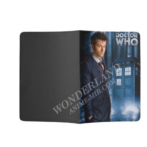 Обложка на паспорт Доктор Кто - Доктор и будка Тардис / Doctor Who