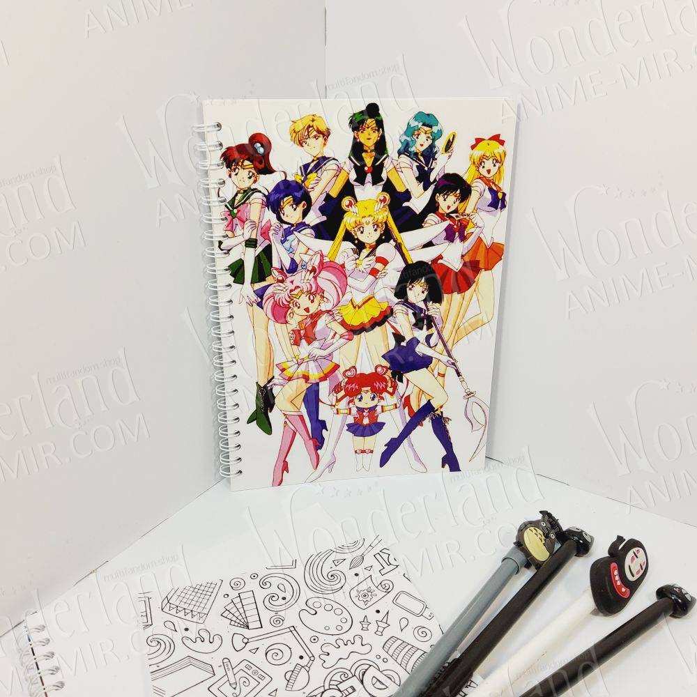 Аниме скетчбук Сейлор Мун - все персонажи / Sailor Moon - all characters(2) купить в интернет магазине в Москве с доставкой по РФ